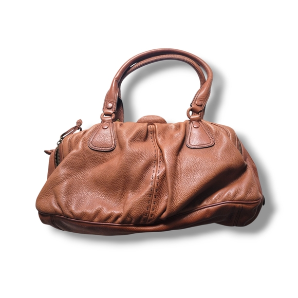 Cole Haan | Large Capacity Warm Brown Leather Slouchy Satchel (OS) - Picture 2 of 16